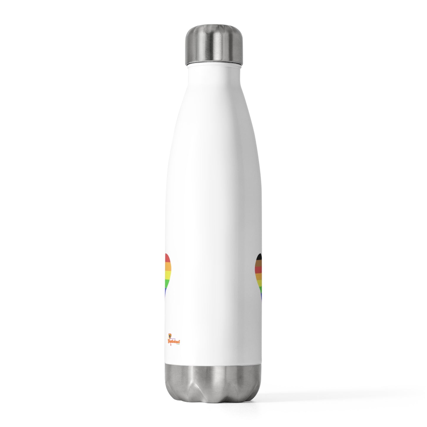 Rainbow Heart Insulated Water Bottle | 20oz Stainless Steel Travel Flask