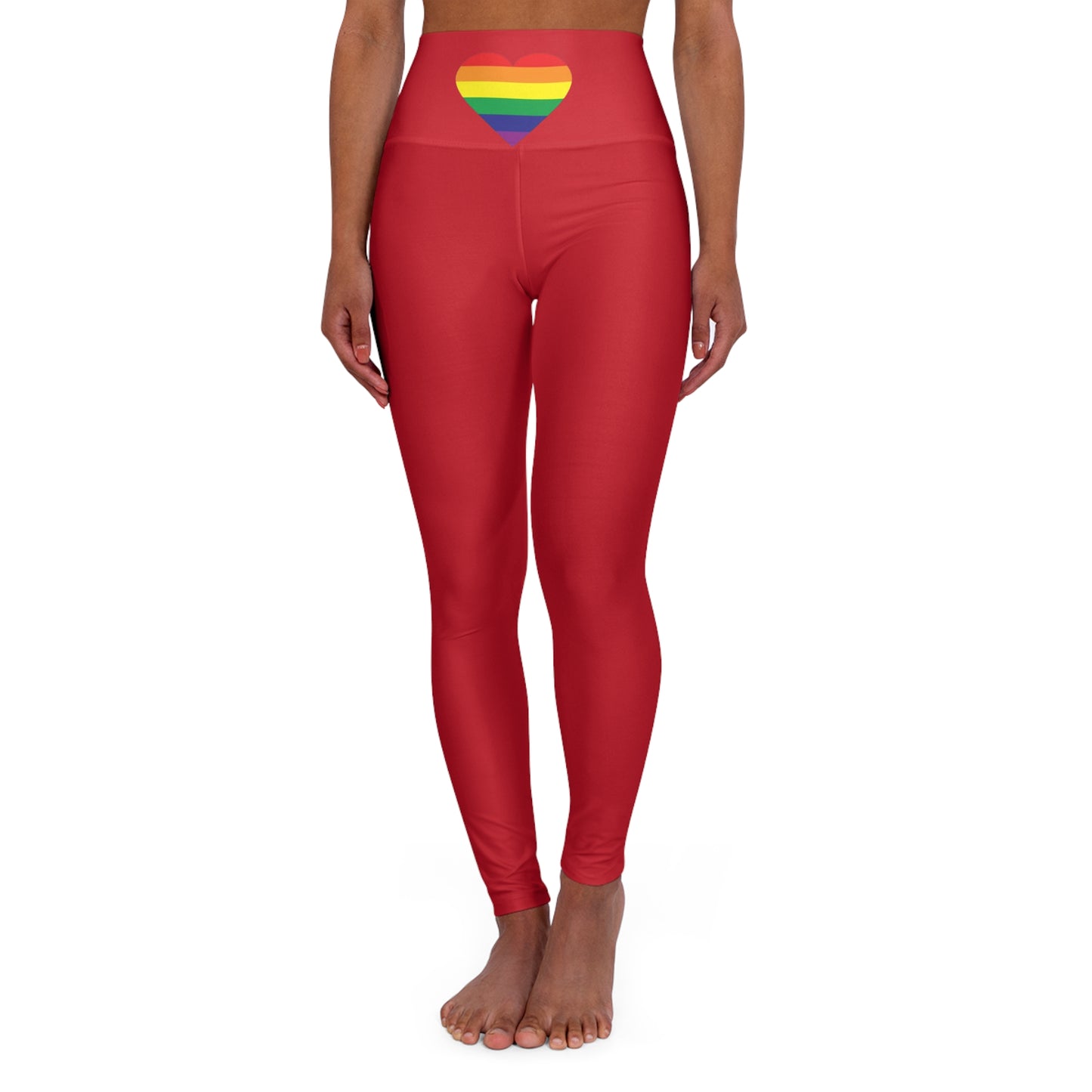 Pride High Waisted Yoga Leggings - Colorful Rainbow Fitness Apparel